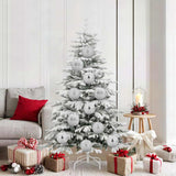 Vidaxl kerstbal set xl 9 st zilver ø 15 cm kunststof