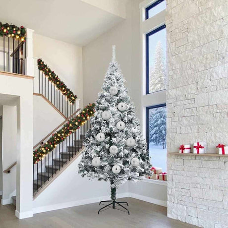Vidaxl kerstbal set xxl 4 st zilver ø 20 cm kunststof