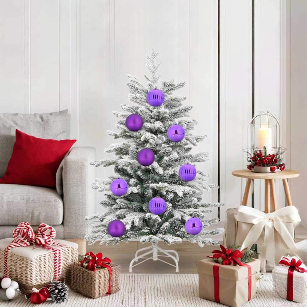 Vidaxl kerstbal set xl 15 st lila ø 10 cm kunststof