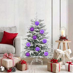 Vidaxl kerstbal set xl 15 st lila ø 10 cm kunststof