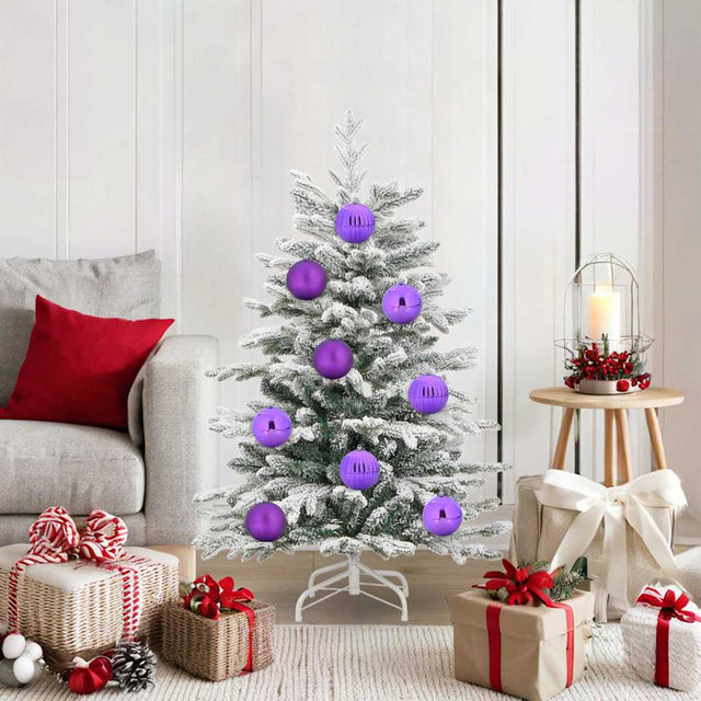 Vidaxl kerstbal set xl 15 st lila ø 10 cm kunststof