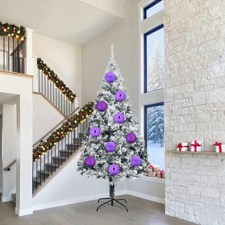 Vidaxl kerstbal set xxl 3 st lila ø 25 cm kunststof