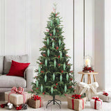 Vidaxl kerst spiralvorm bal 40 st groen 3 x 11 cm kunststof