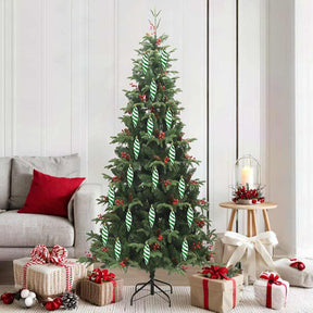 Vidaxl kerst spiralvorm bal 40 st groen 3 x 11 cm kunststof