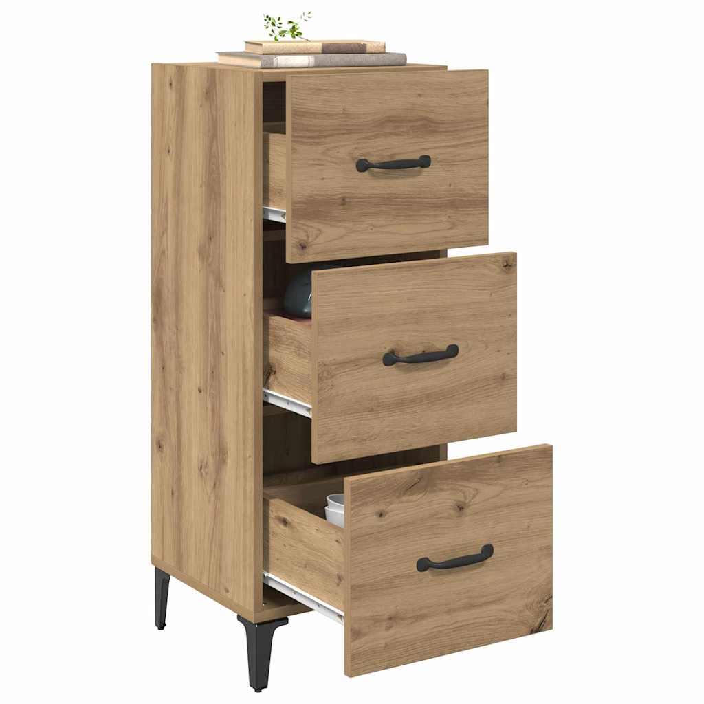 Vidaxl dressoir artisan eiken 34,5 x 34 x 90 cm bewerkt hout