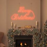 Vidaxl kerstbord 216 led's rood 99 x 55 x 13 cm ijzer