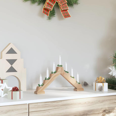 Vidaxl kerst kaars brug 7 led's warmwit 39.5 x 5 x 29 cm