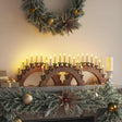 Vidaxl kerst kaarsenboog met 10 led kaarsen 3 st led's warmwit