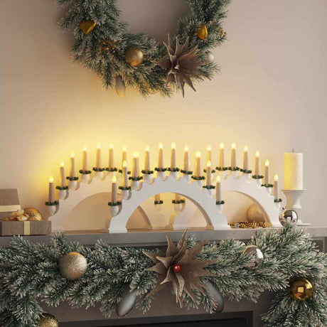 Vidaxl kerst kaarsenboog met 10 led kaarsen 3 st led's warmwit