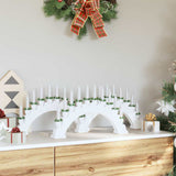 Vidaxl kerst kaarsenboog met 10 led kaarsen 3 st led's warmwit