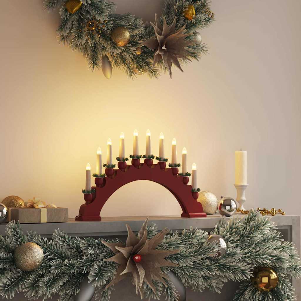 Vidaxl kerst kaarsenboog met 10 led kaarsen led's warmwit