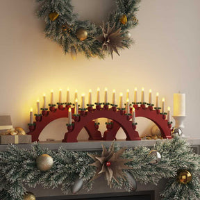 Vidaxl kerst kaarsenboog met 10 led kaarsen 3 st led's warmwit