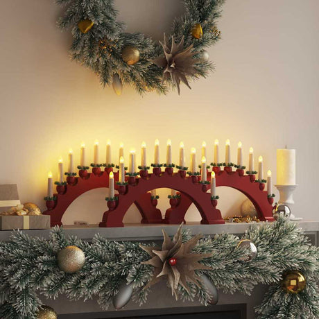 Vidaxl kerst kaarsenboog met 10 led kaarsen 3 st led's warmwit