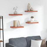 Vidaxl wandplank 4 st rood 40 x 23,5 x 3,8 cm bewerkt hout