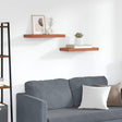 Vidaxl wandplank 2 st rood 50 x 23,5 x 3,8 cm bewerkt hout