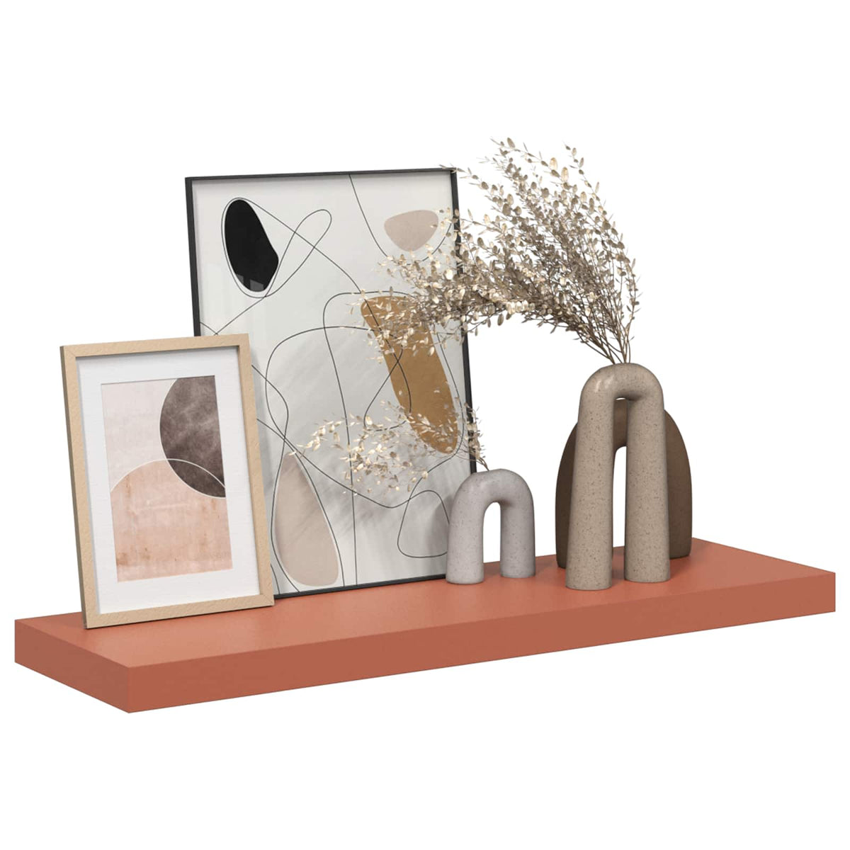 Vidaxl wandplank 4 st rood 90 x 23,5 x 3,8 cm bewerkt hout