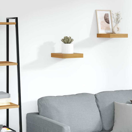 Vidaxl wandplank muurmontage bruin 23 x 23,5 x 3,8 cm bewerkt hout