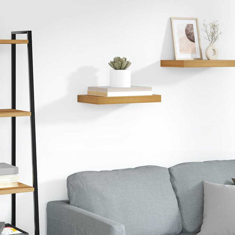 Vidaxl wandplank muurmontage bruin 40 x 23,5 x 3,8 cm bewerkt hout