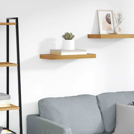 Vidaxl wandplank muurmontage bruin 50 x 23,5 x 3,8 cm bewerkt hout