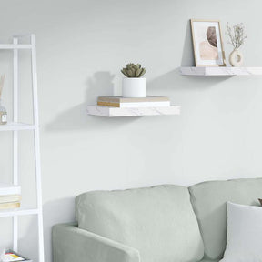 Vidaxl wandplank muurmontage wit marmer 40 x 23,5 x 3,8 cm