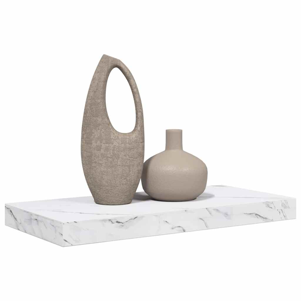 Vidaxl wandplank muurmontage wit marmer 50 x 23,5 x 3,8 cm
