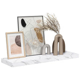 Vidaxl wandplank muurmontage wit marmer 80 x 23,5 x 3,8 cm