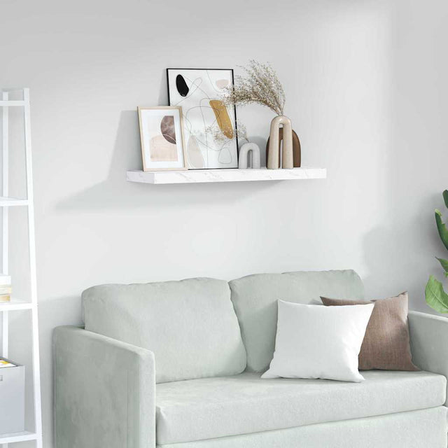 Vidaxl wandplank muurmontage wit marmer 90 x 23,5 x 3,8 cm
