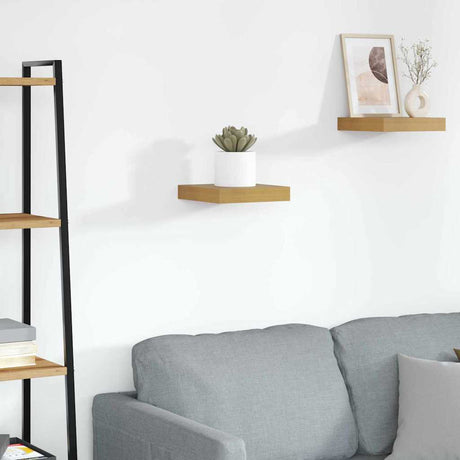 Vidaxl wandplank muurmontage beige 23 x 23,5 x 3,8 cm bewerkt hout