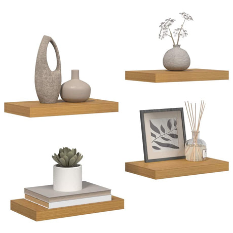 Vidaxl wandplank 4 st beige 40 x 23,5 x 3,8 cm bewerkt hout