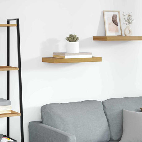Vidaxl wandplank muurmontage beige 50 x 23,5 x 3,8 cm bewerkt hout