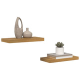 Vidaxl wandplank 2 st beige 50 x 23,5 x 3,8 cm bewerkt hout