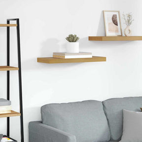 Vidaxl wandplank muurmontage beige 60 x 23,5 x 3,8 cm bewerkt hout