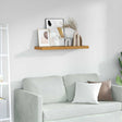 Vidaxl wandplank muurmontage beige 90 x 23,5 x 3,8 cm bewerkt hout