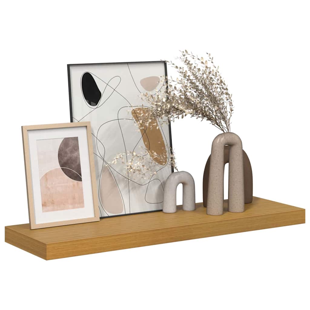 Vidaxl wandplank muurmontage beige 90 x 23,5 x 3,8 cm bewerkt hout
