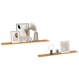 Vidaxl wandplank 2 st beige 115 x 9 x 3 cm bewerkt hout
