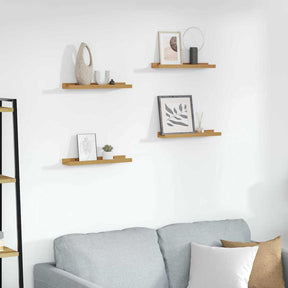 Vidaxl wandplank 4 st beige 40 x 9 x 3 cm bewerkt hout