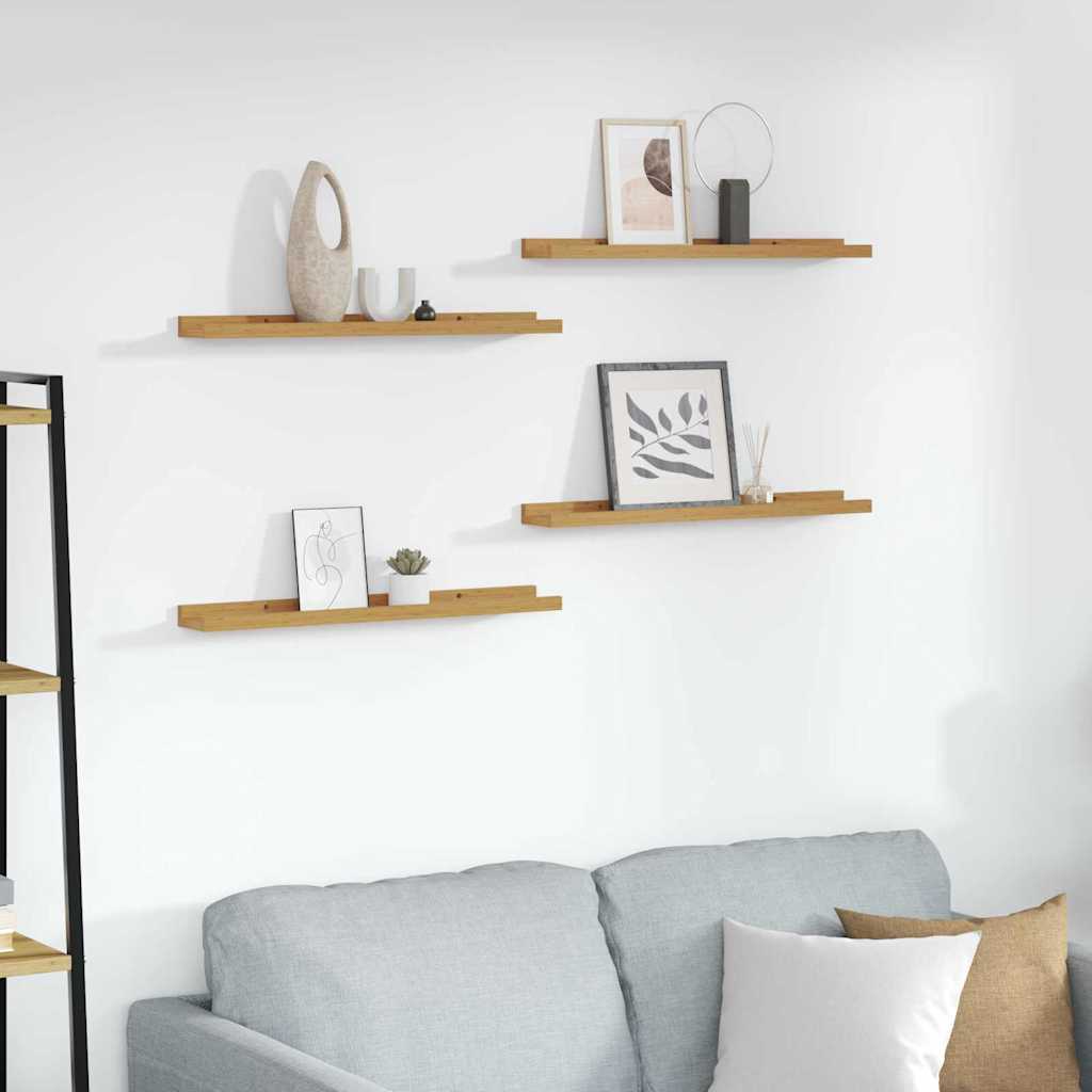 Vidaxl wandplank 4 st beige 60 x 9 x 3 cm bewerkt hout