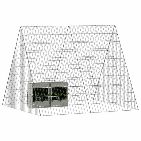 Vidaxl konijnenkooi zilver 110 x 100 x 85 cm gegalvaniseerd staal