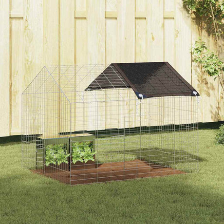 Vidaxl konijnenkooi zilver 100 x 78 x 78 cm gegalvaniseerd staal
