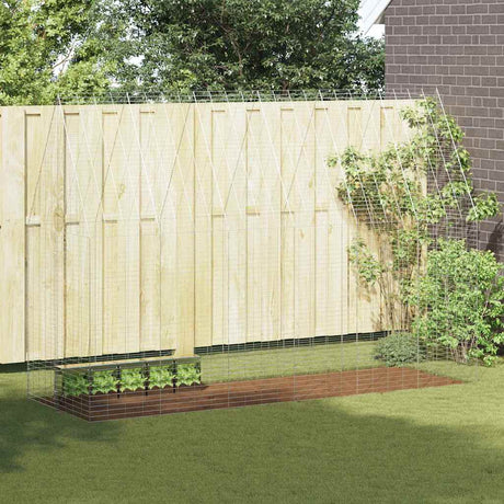 Vidaxl konijnenkooi zilver 300 x 100 x 210 cm gegalvaniseerd staal