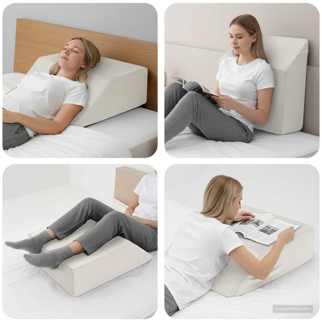 Vidaxl been kussen 63 x 52 x 19,5 cm stevig pu schuim wit