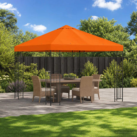 Vidaxl paviljoen 3 x 3 m oranje polyester en staal 190 gsm