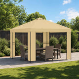 Vidaxl paviljoen 3 x 3 m crèmekleurig polyester en staal 190 gsm
