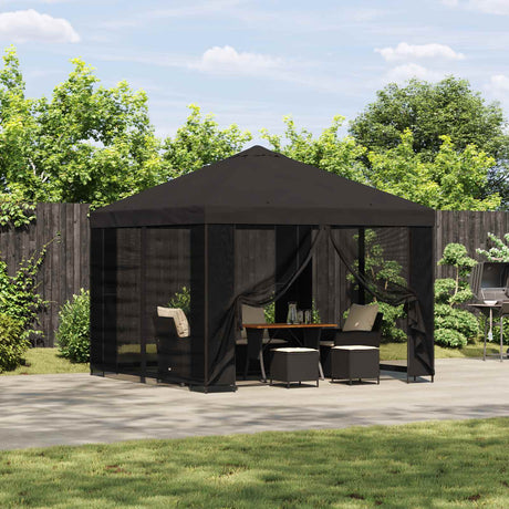 Vidaxl tuin gazebo met zijwanden 3 x 3 m antracietkleurig