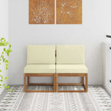 Vidaxl 2 stuk buiten midden sofa massief acaciahout