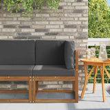 Vidaxl buiten hoek sofa massief acaciahout