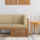 Vidaxl buiten hoek sofa massief acaciahout naturel