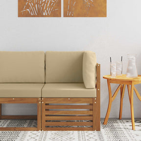 Vidaxl buiten hoek sofa massief acaciahout naturel