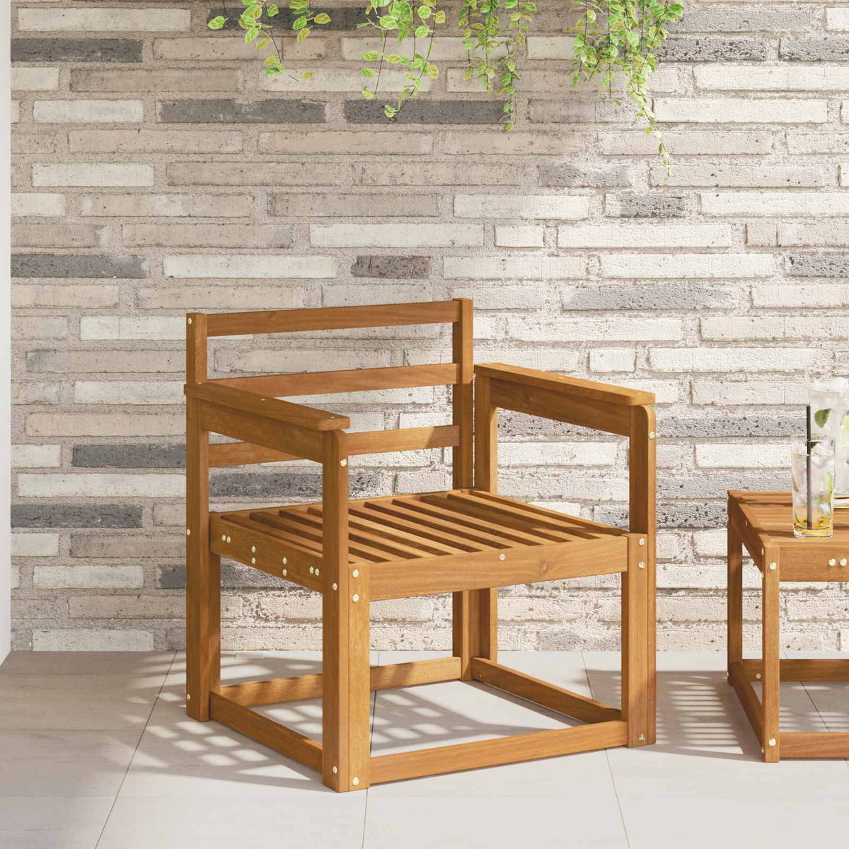 Vidaxl armleuningen 2 st bruin 59 x 6 x 61 cm massief acaciahout