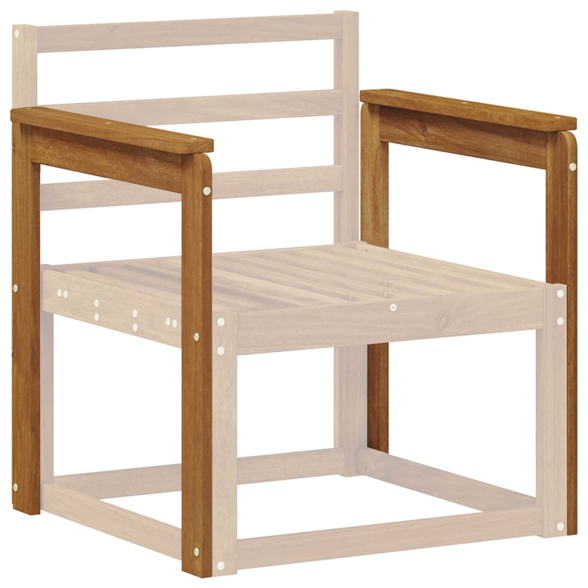 Vidaxl armleuningen 2 st bruin 59 x 6 x 61 cm massief acaciahout